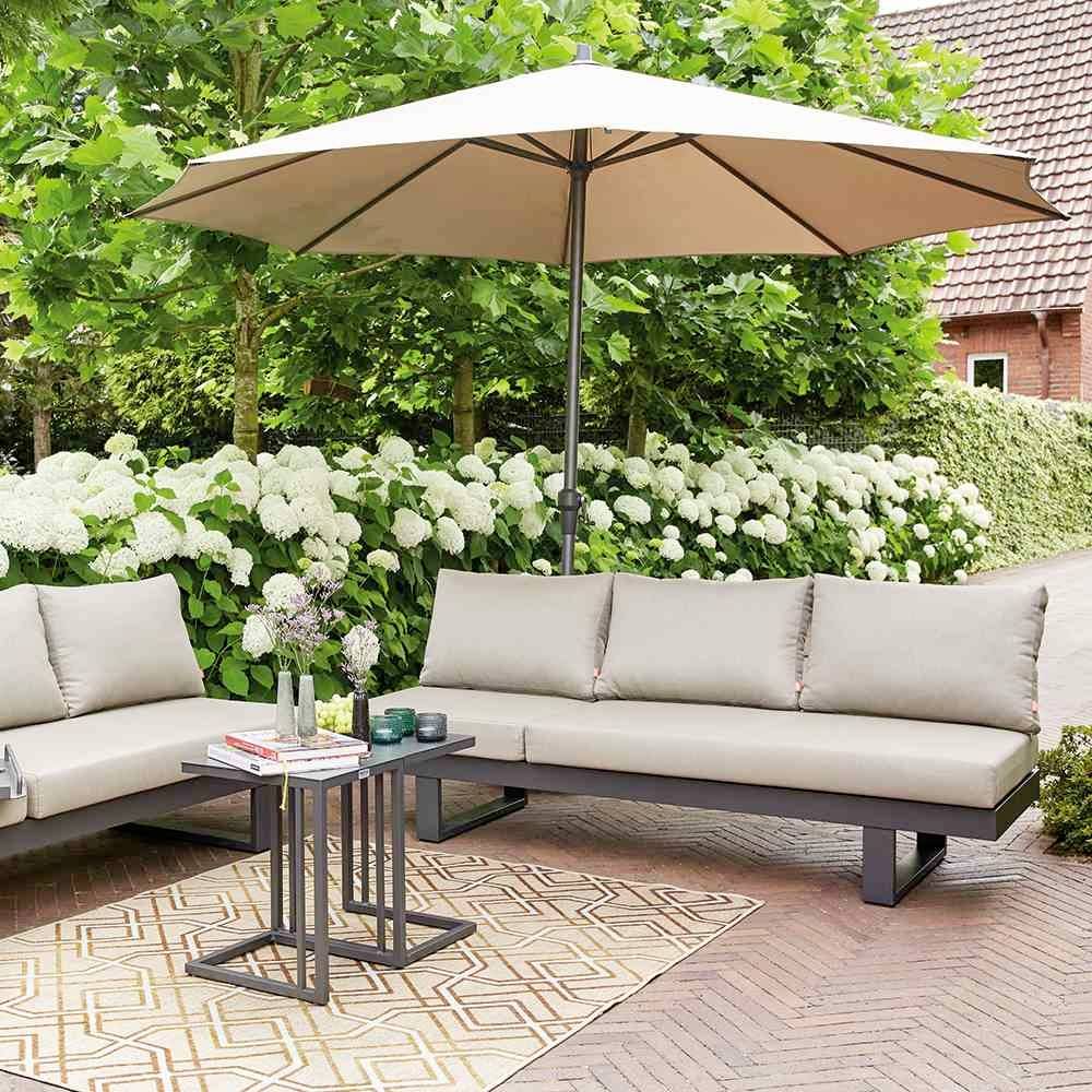 Siena Garden H97058 Mittelstockschirm Avio stone Ø 350cm