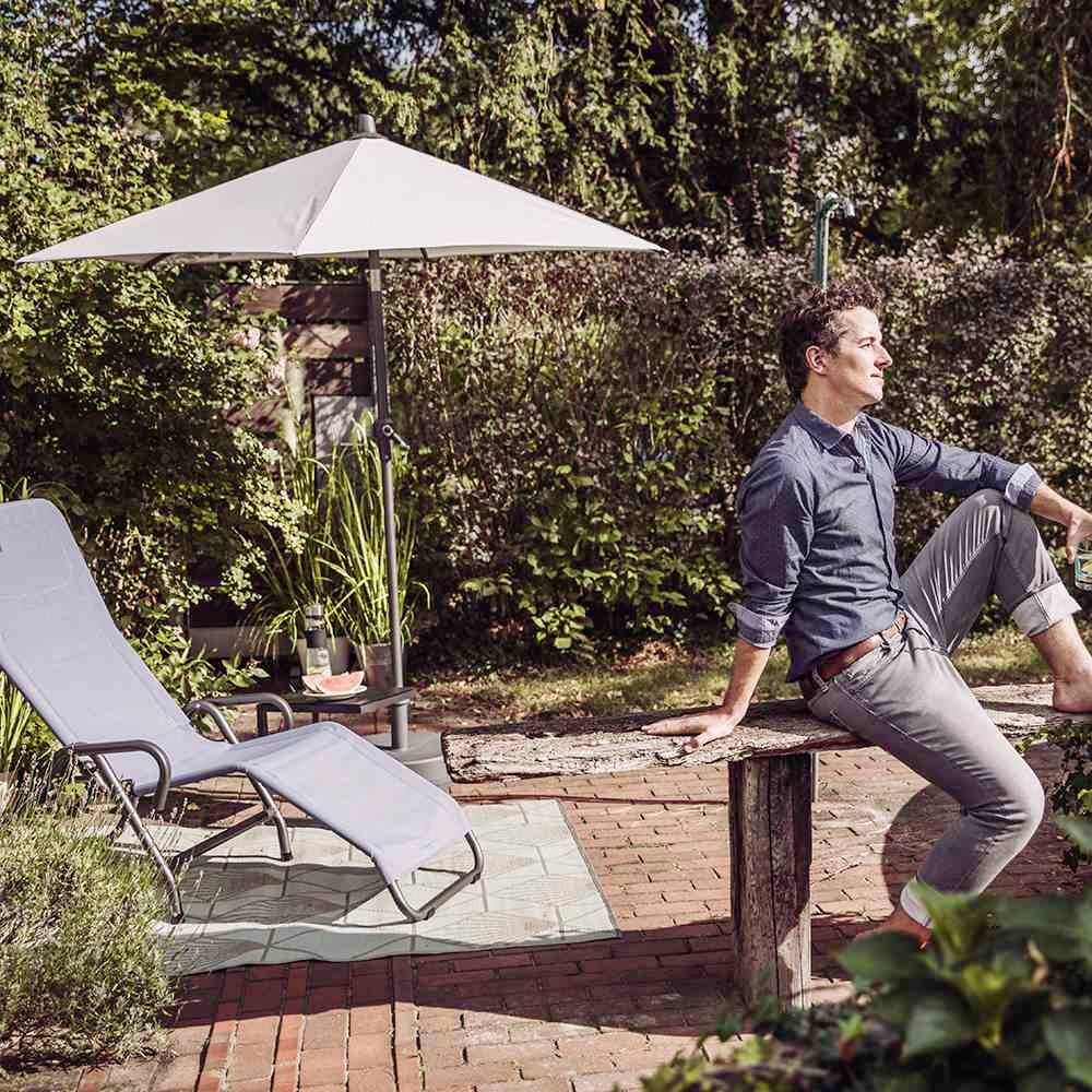 Siena Garden 7106B Mittelstockschirm Avio ecru 250x250cm