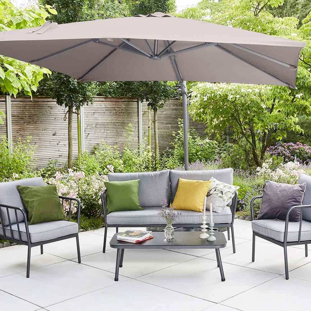 Siena Garden J05245 Ampelschirm California N+ taupe 300x300cm