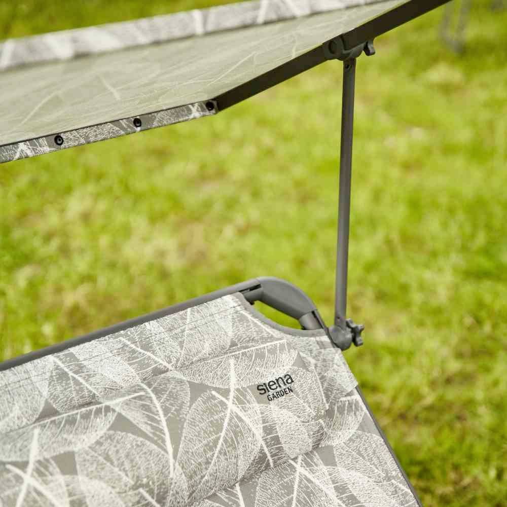 Siena Garden M51748 Campingliege RPET mit Dach, Aluminium