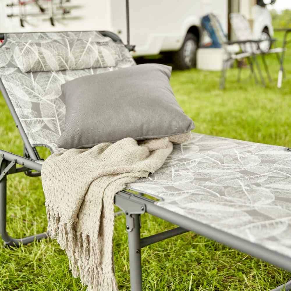 Siena Garden M51748 Campingliege RPET mit Dach, Aluminium