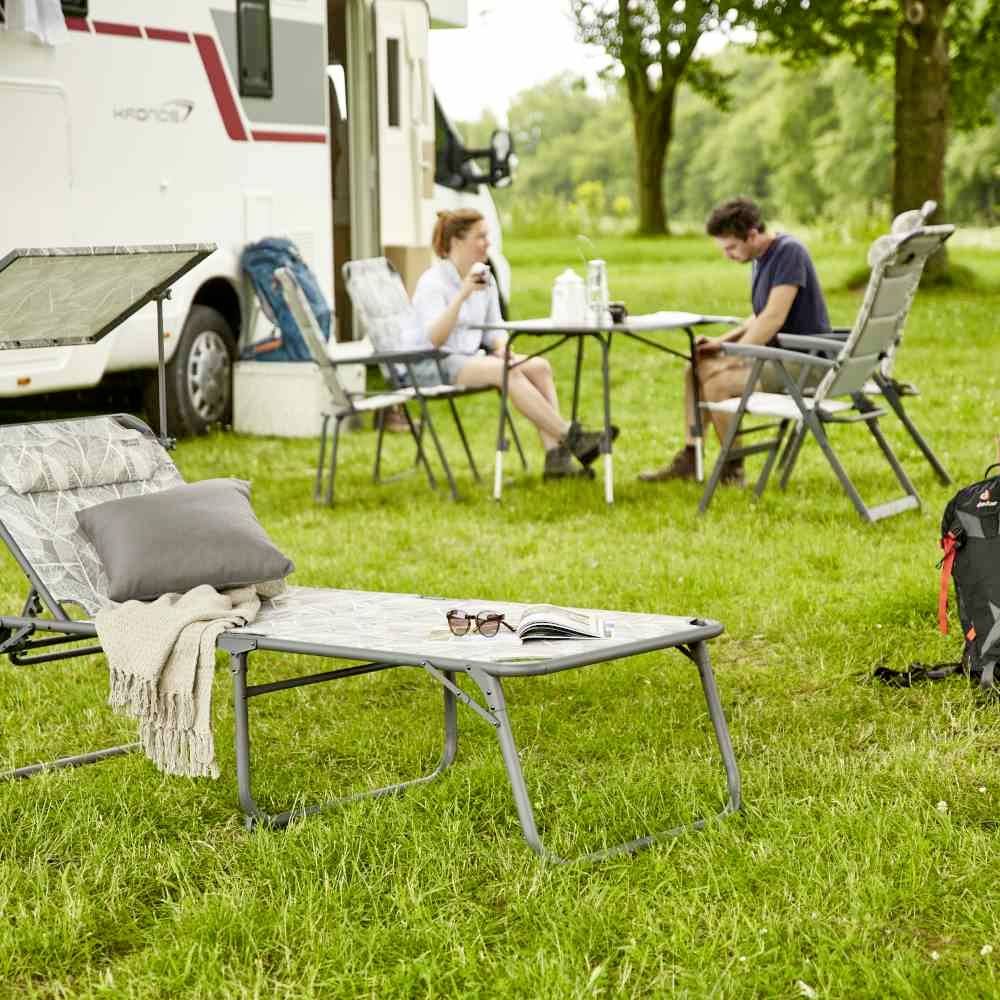 Siena Garden M51748 Campingliege RPET mit Dach, Aluminium