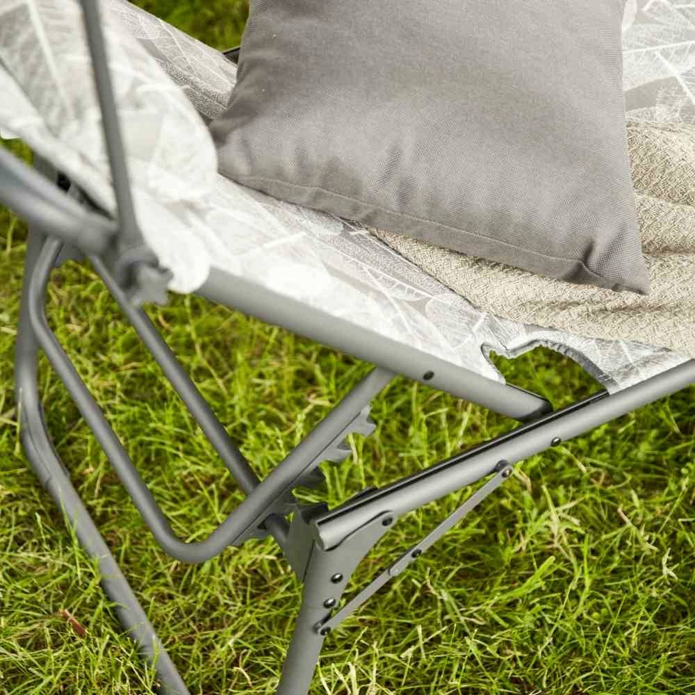 Siena Garden M51748 Campingliege RPET mit Dach, Aluminium
