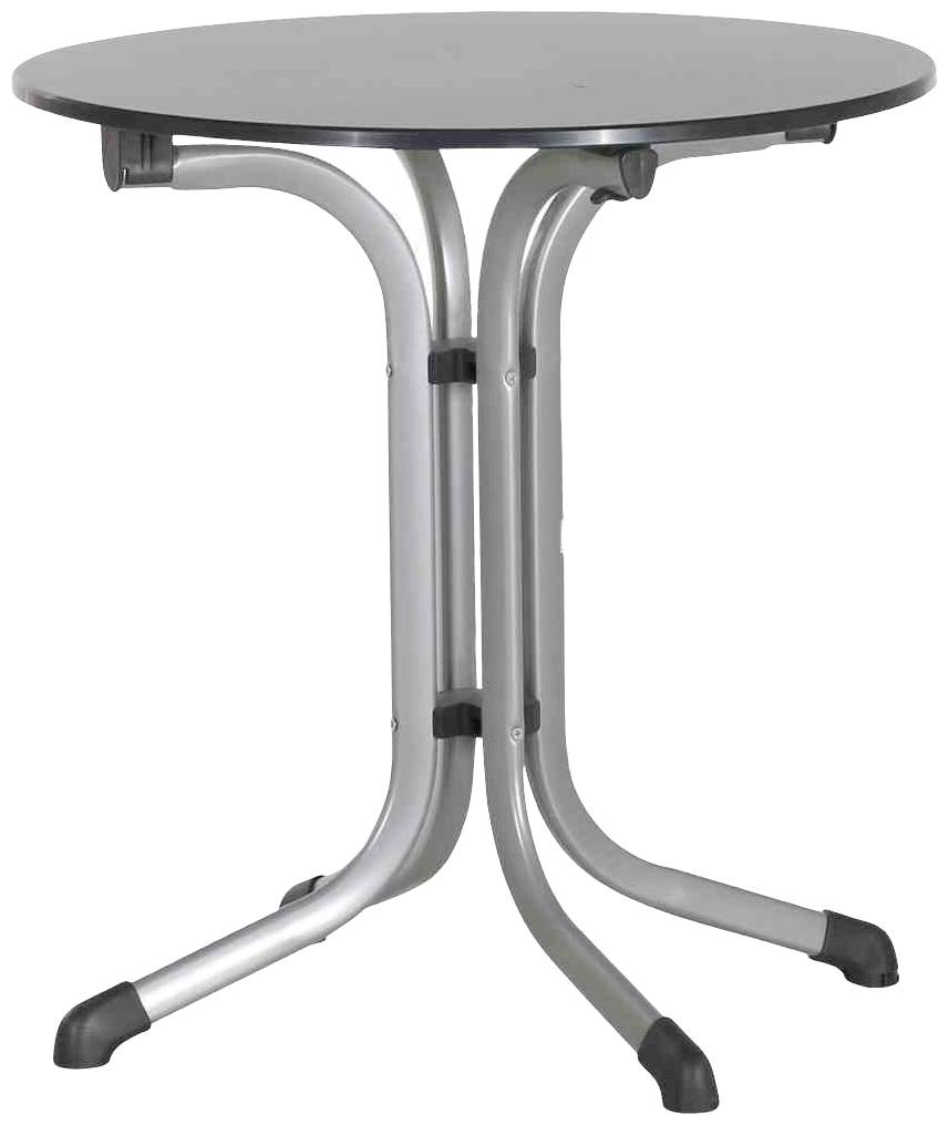 Sieger 3125-50 Bouelvard-Klapptisch vivodur Ø 68 cm, graphit/Schieferoptik anthrazit