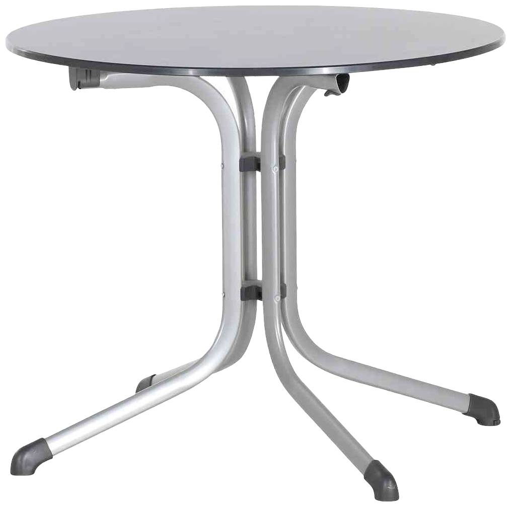 Sieger 3135-50 Bouelvard-Klapptisch vivodur Ø 85 cm, graphit/Schieferoptik anthrazit