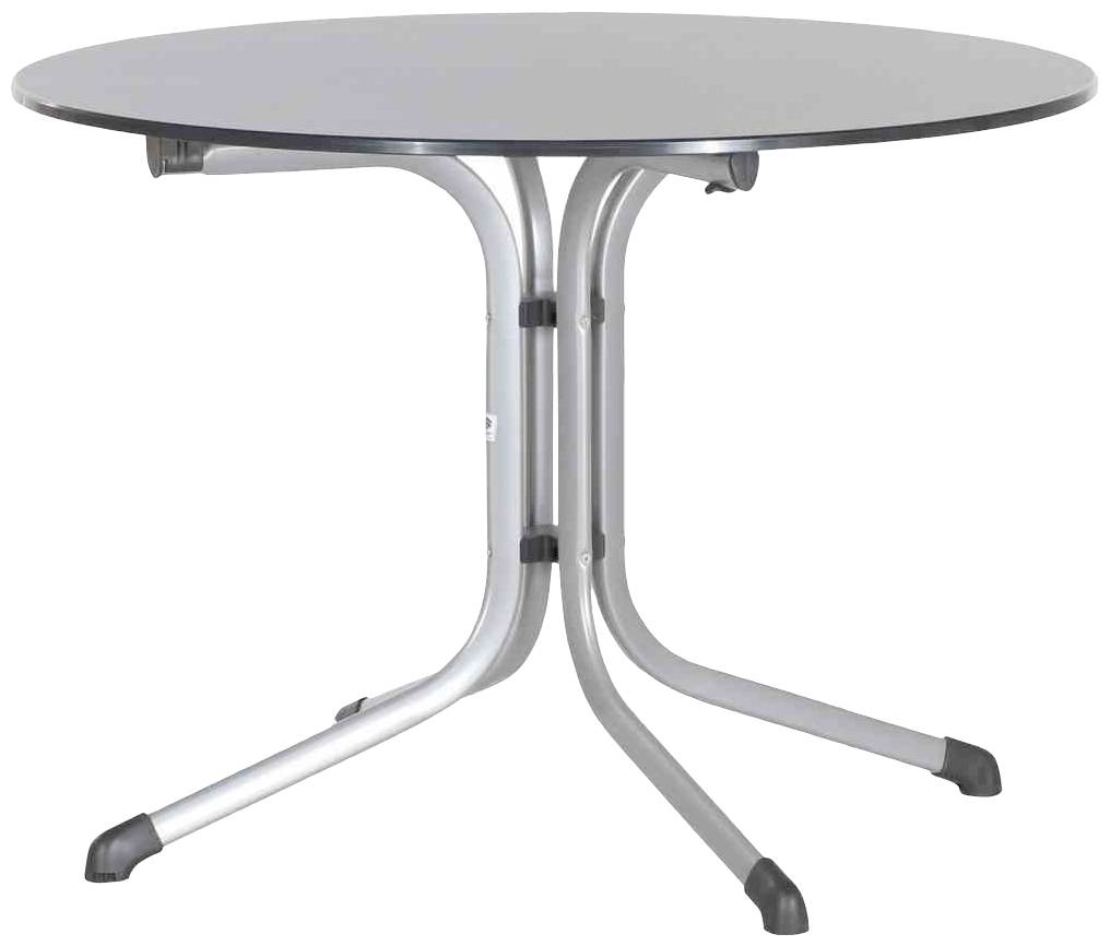 Sieger 3145-50 Bouelvard-Klapptisch vivodur Ø 100 cm, graphit/Schieferoptik anthrazit