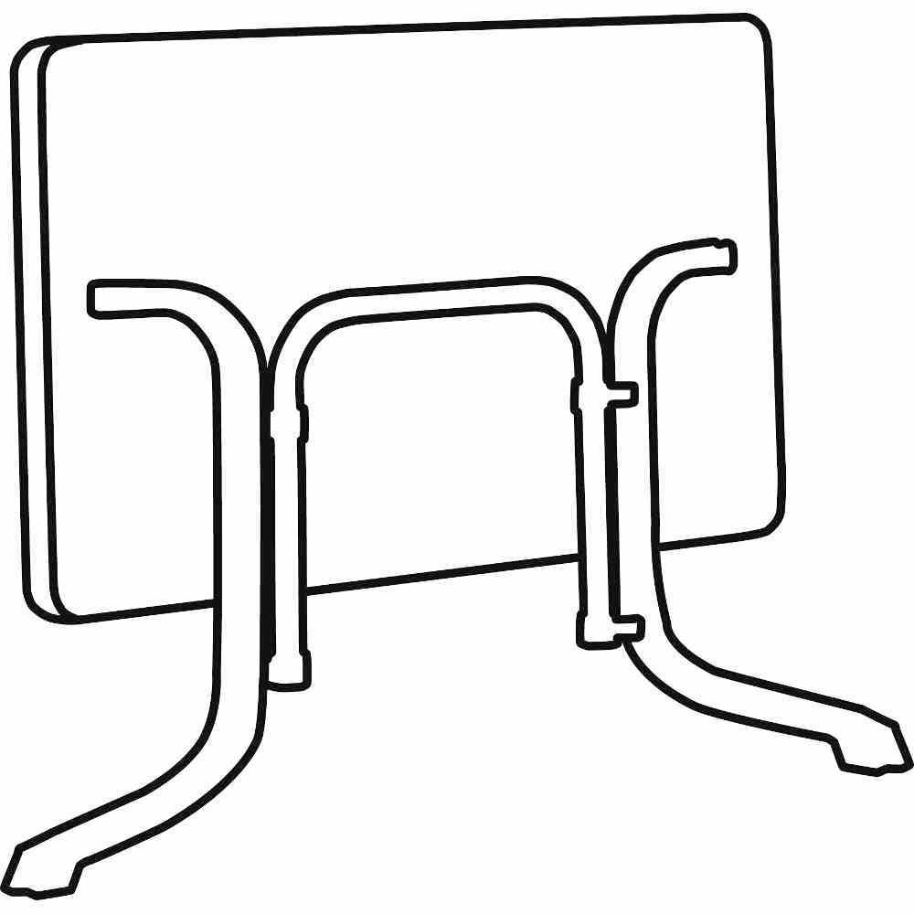 Sieger 3160-50 Bouelvard-Klapptisch vivodur 120x80 cm, graphit/Schieferoptik anthrazit