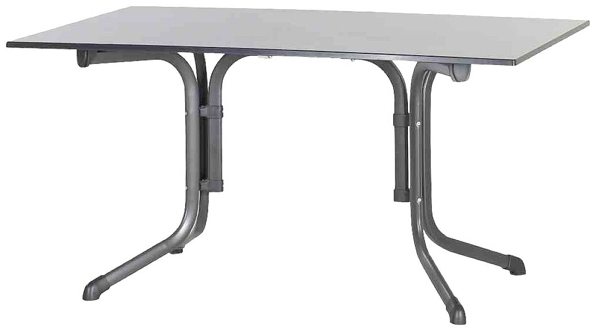Sieger 3170-55 Bouelvard-Klapptisch vivodur 140x90 cm, eisengrau/Schieferoptik anthrazit