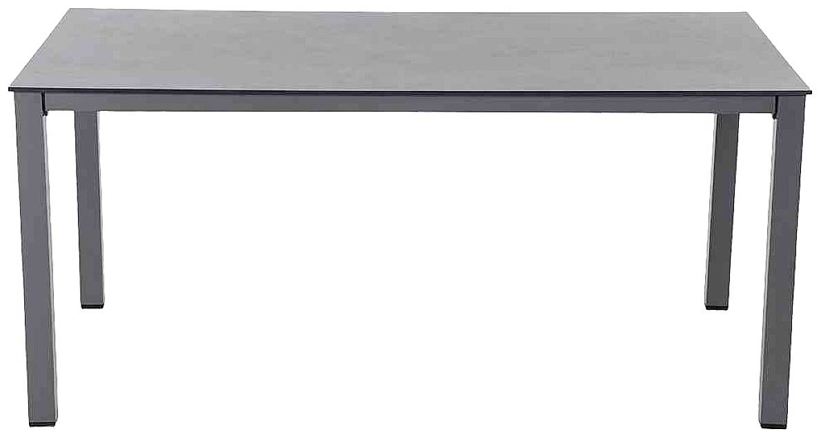 Siena Garden 01122559 Sola Dining Tisch 160x90 cm, anthrazit Gestell Aluminium anthrazit, Tischplatte HPL dark stone