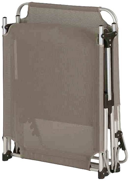 Siena Garden 277421 Alu-Dreibeinliege XXL Gestell Aluminium silber, Fläche Ranotex®-Gewebe taupe