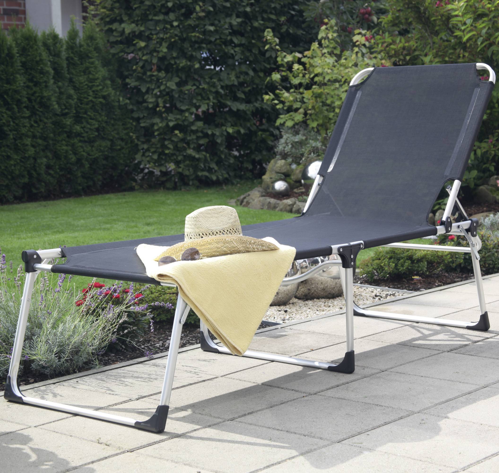 Siena Garden 357891 Klappliege Sole schwarz