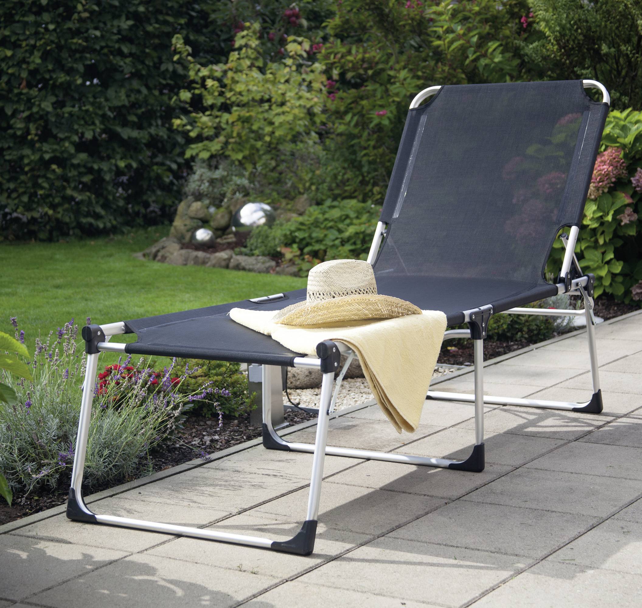 Siena Garden 357891 Klappliege Sole schwarz