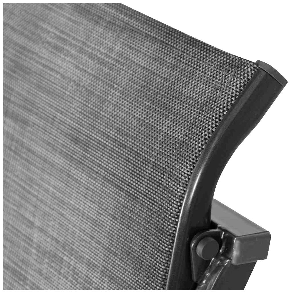 Siena Garden 819767 Livorno Schaukel Gestell Stahl anthrazit, Fläche Ranotex®-Gewebe silber-schwarz