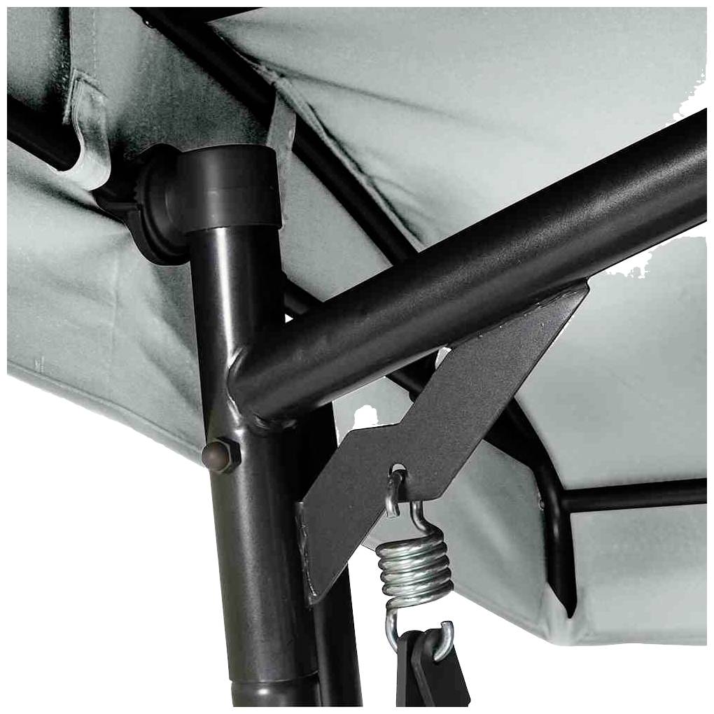 Siena Garden 819767 Livorno Schaukel Gestell Stahl anthrazit, Fläche Ranotex®-Gewebe silber-schwarz