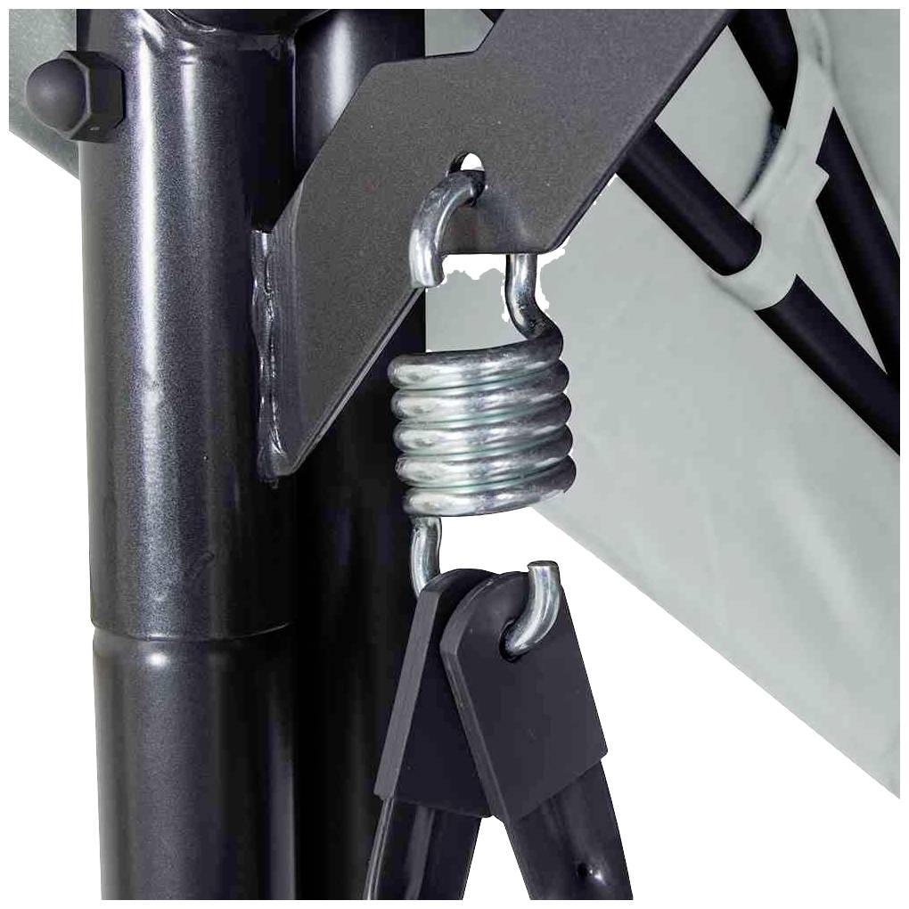 Siena Garden 819767 Livorno Schaukel Gestell Stahl anthrazit, Fläche Ranotex®-Gewebe silber-schwarz