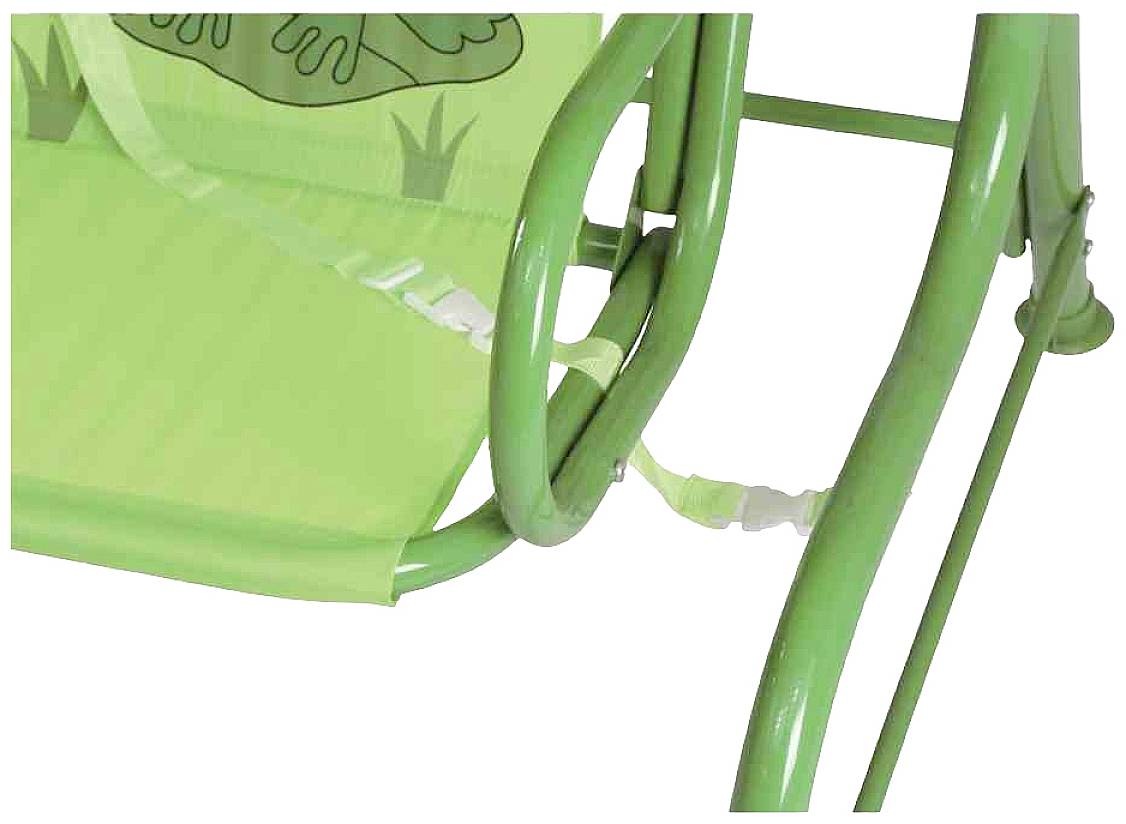 Siena Garden 672608 Froggy Kinderschaukel Gestell Stahl grün, Fläche 100% Polyester grün, 75x115x118cm