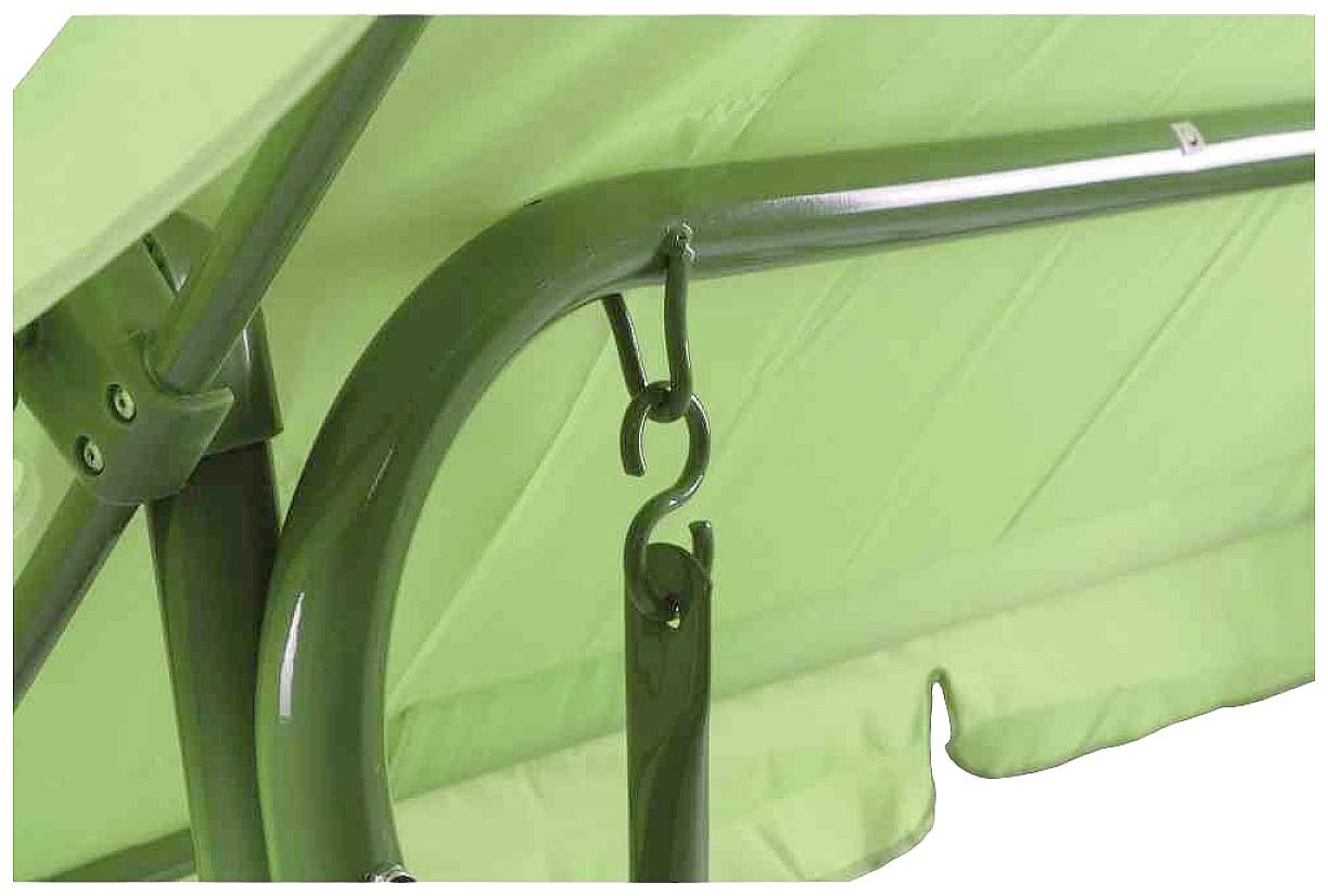Siena Garden 672608 Froggy Kinderschaukel Gestell Stahl grün, Fläche 100% Polyester grün, 75x115x118cm
