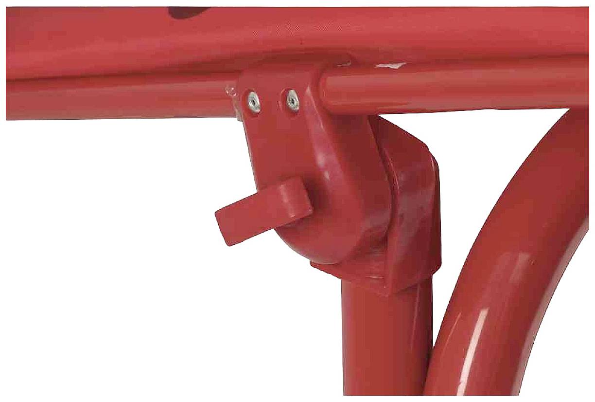 Siena Garden 672612 Marie Kinderschaukel Gestell Stahl rot, Fläche 100% Polyester rot, 75x115x118cm