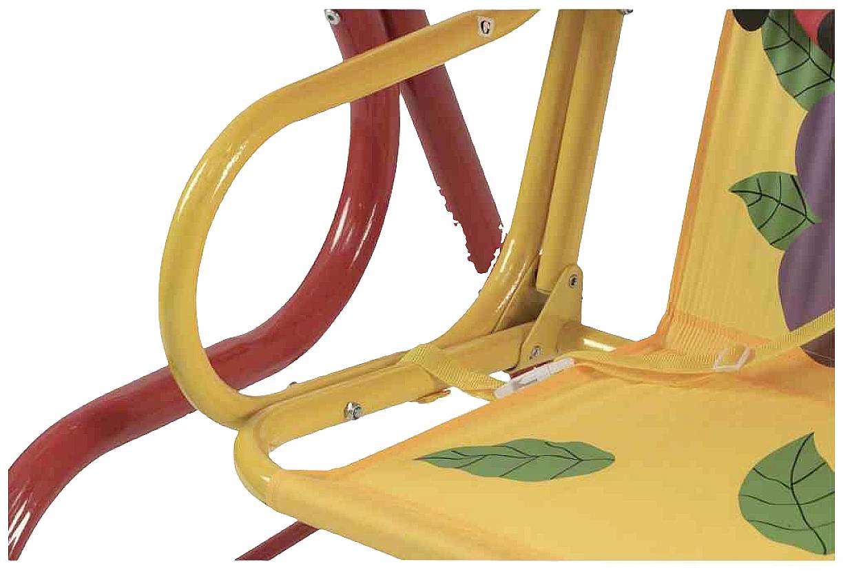 Siena Garden 672612 Marie Kinderschaukel Gestell Stahl rot, Fläche 100% Polyester rot, 75x115x118cm