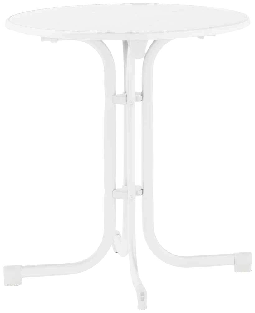 Sieger 207/W Boulevard-Klapptisch Mecalit Ø 70cm weiß, 4 Füße