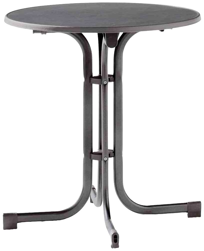 Sieger 207/G Boulevard-Klapptisch Mecalit Ø 70cm eisengrau, 4 Füße