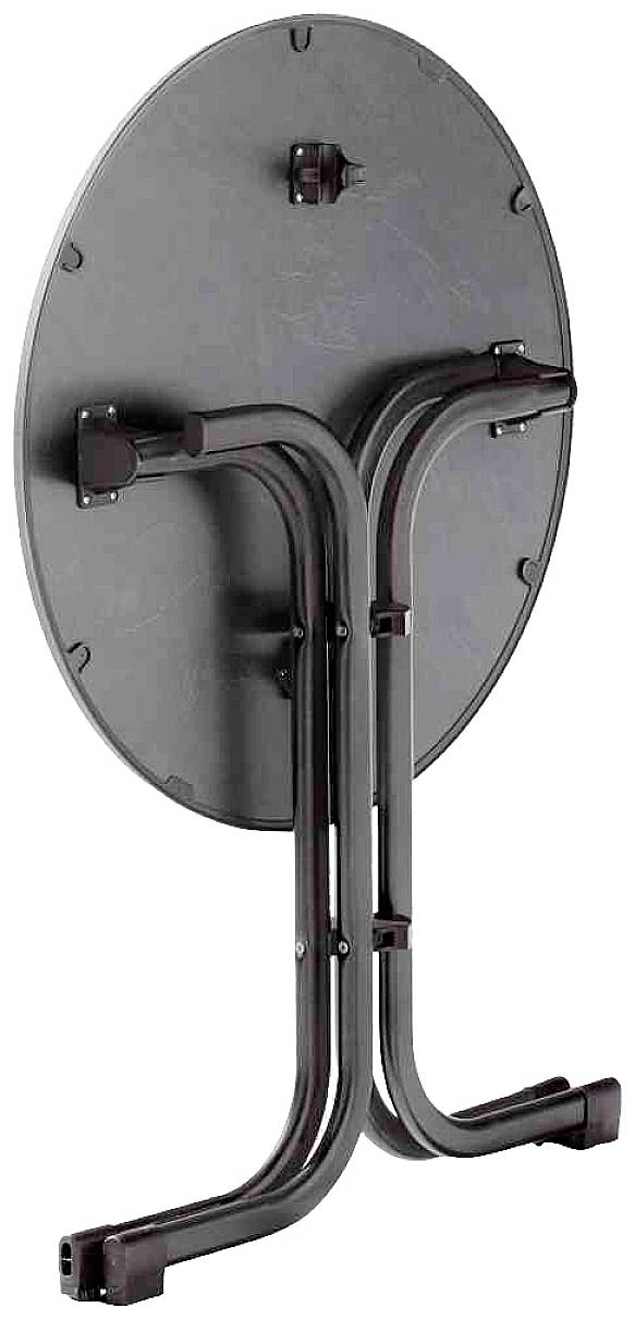 Sieger 207/G Boulevard-Klapptisch Mecalit Ø 70cm eisengrau, 4 Füße