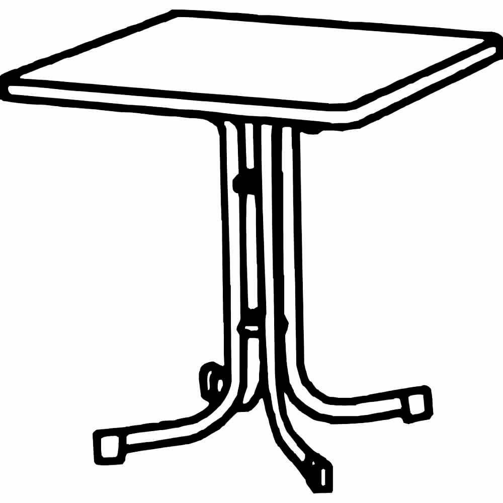 Sieger 131/W Boulevard-Klapptisch 70x70 cm, weiß