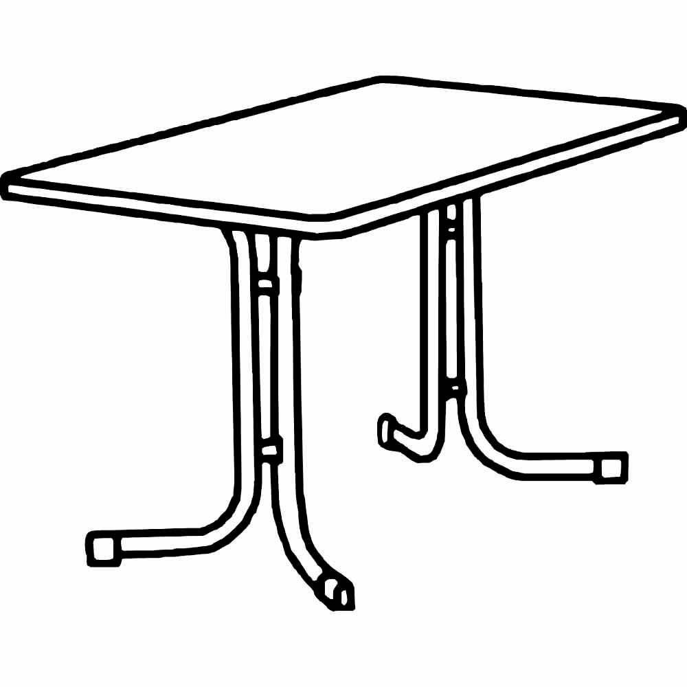 Sieger 133/W Boulevard-Klapptisch 115x70x72 cm, weiß