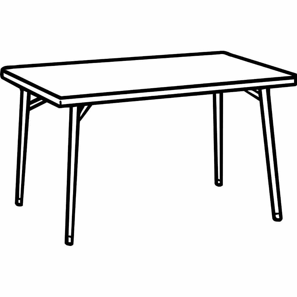 Sieger 120/W Klapptisch Ü-Bügel 115x70 cm, weiß