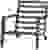 Siena Garden C31014 Belia Loungesessel Gestell und Fläche Aluminium matt-anthrazit, inkl. Sitz- und Rückenkissen dunkelgrau