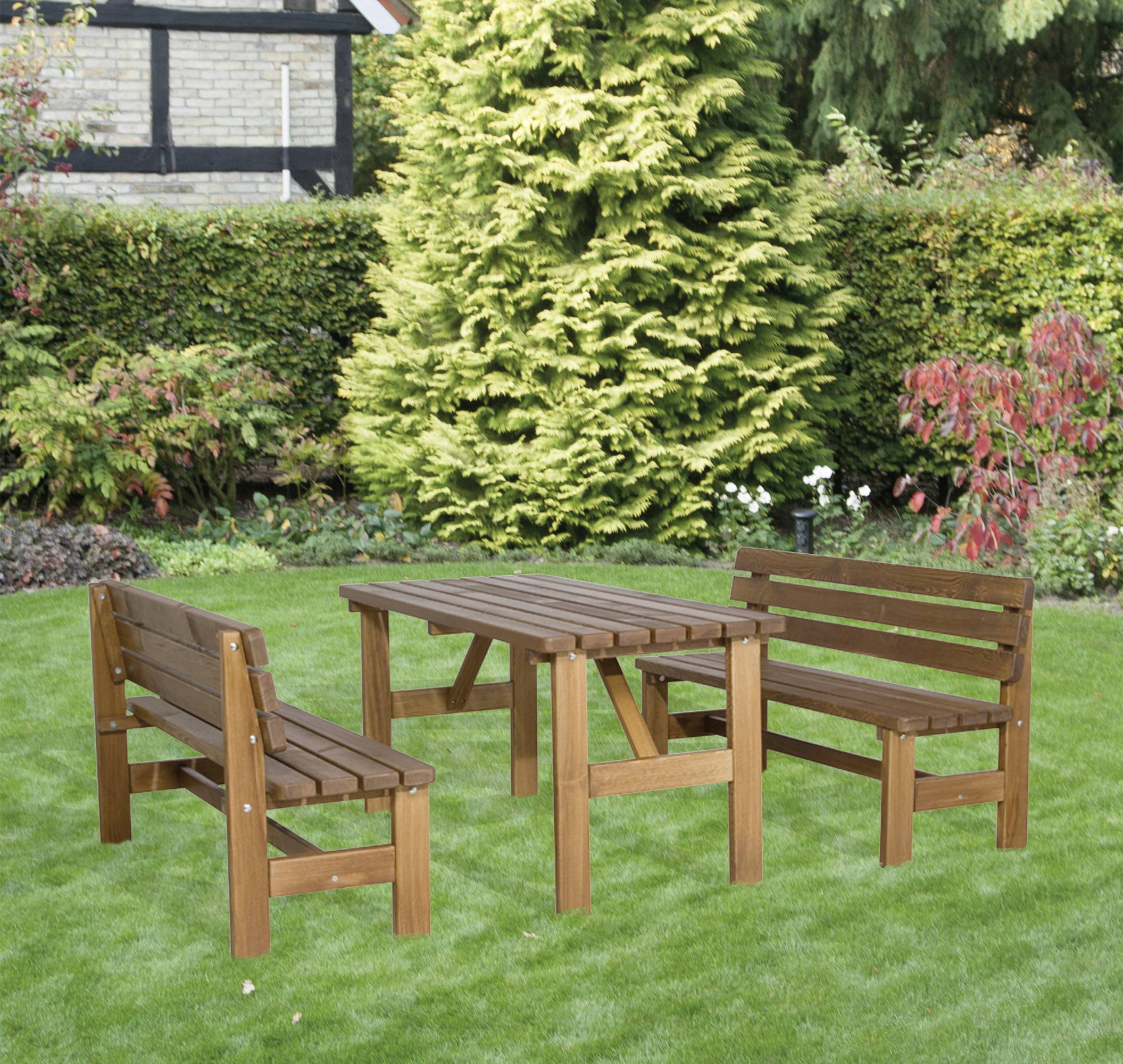 165191 Tessin Bank, 150 cm, braun Kiefernholz