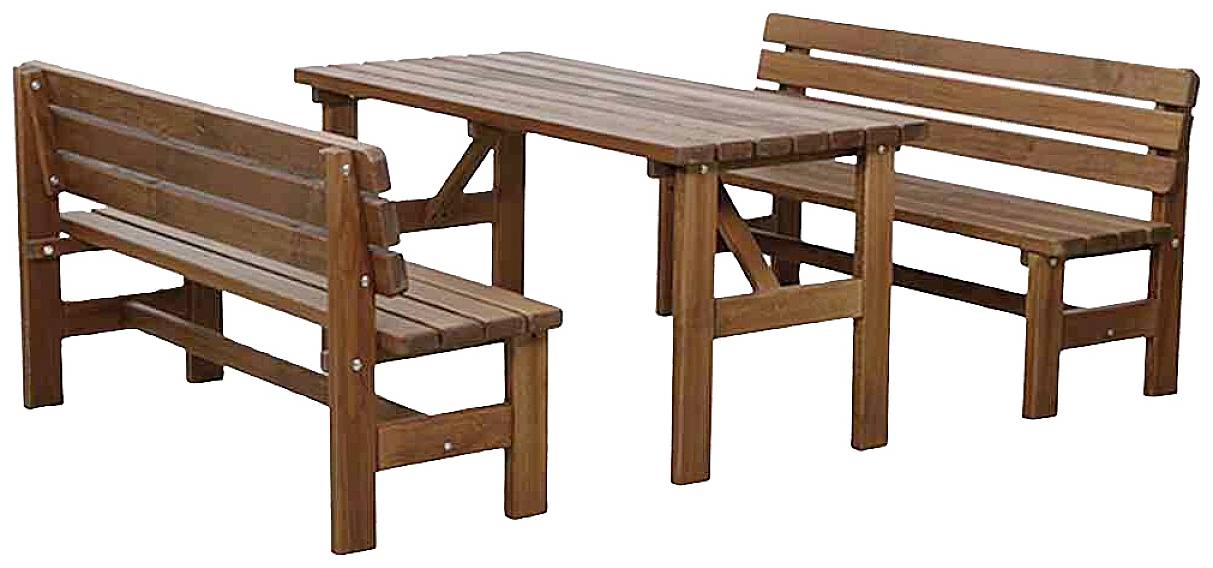 165191 Tessin Bank, 150 cm, braun Kiefernholz