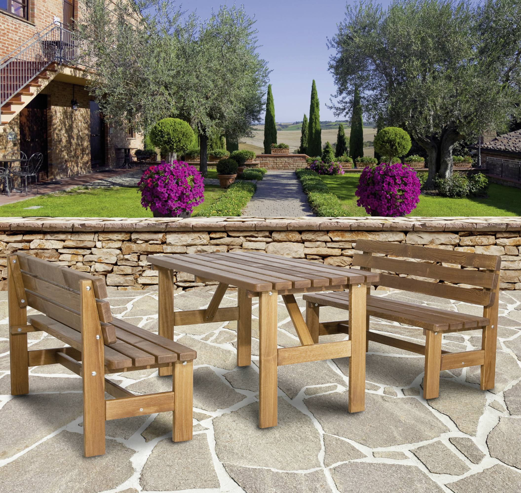 165083 Tessin Tisch, 150x72 cm, braun Kiefernholz