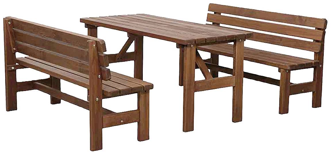 165083 Tessin Tisch, 150x72 cm, braun Kiefernholz