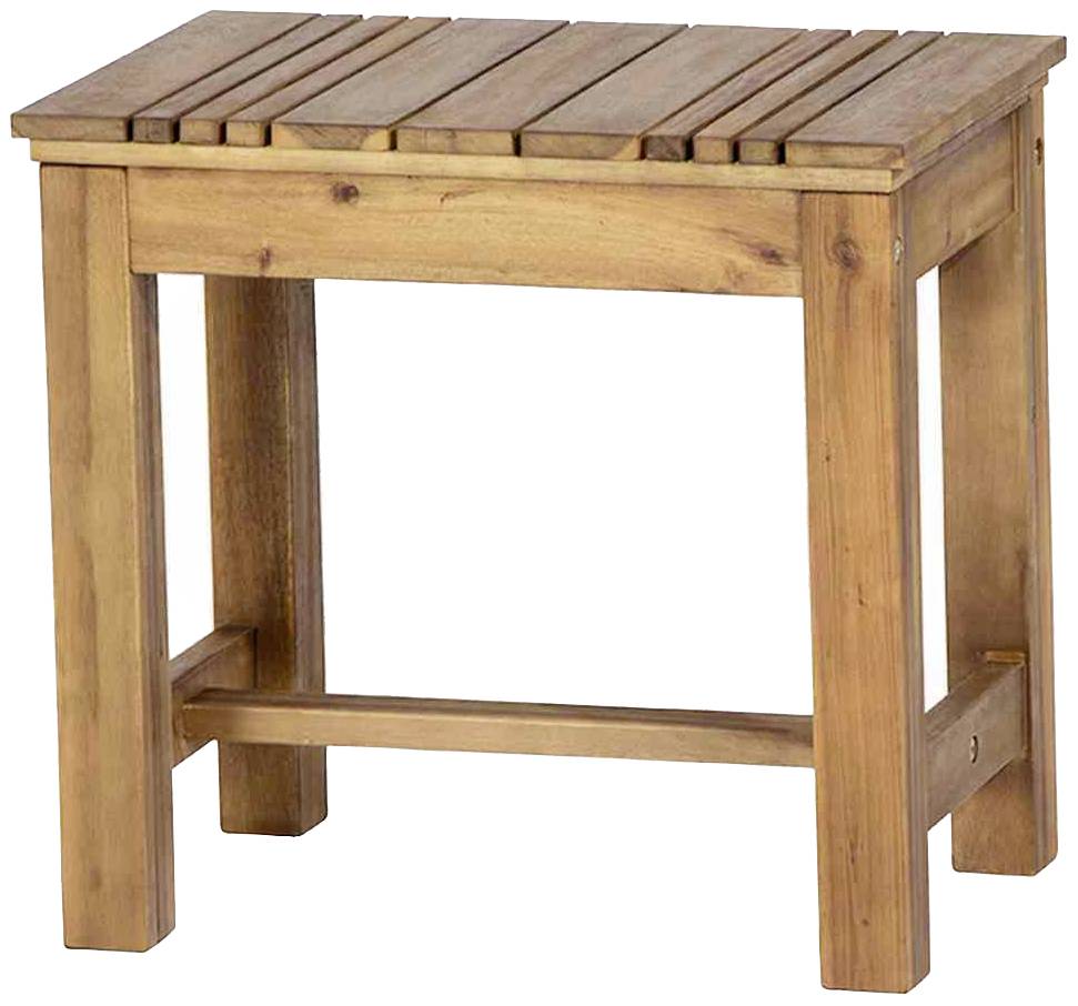 Siena Garden 357771 Falun Hocker Gestell und Fläche Akazienholz FSC®-100% natur