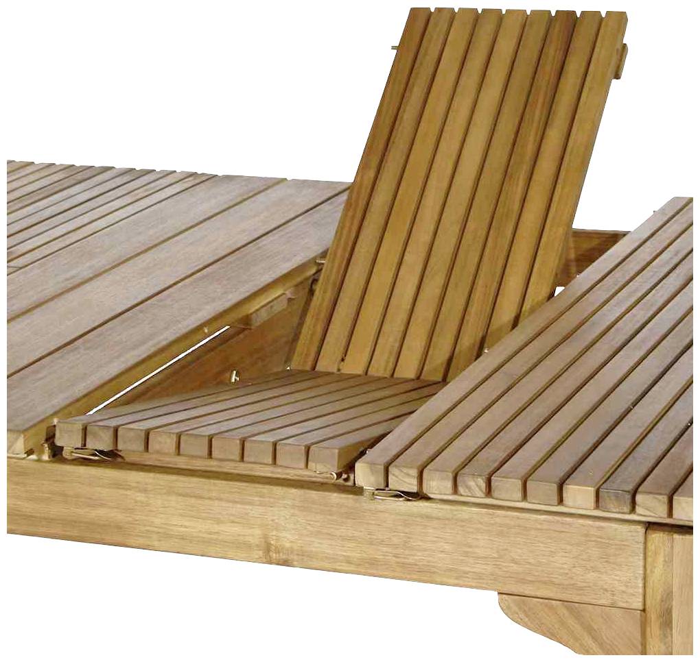 Siena Garden 120567 Falun Ausziehtisch 150/175/200x100x74cm Gestell und Tischplatte Akazienholz natur geölt