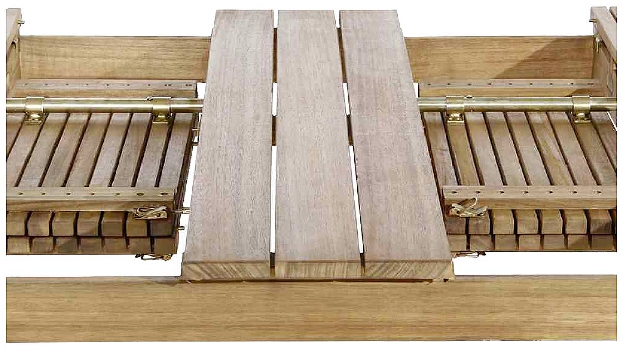 Siena Garden 120567 Falun Ausziehtisch 150/175/200x100x74cm Gestell und Tischplatte Akazienholz natur geölt