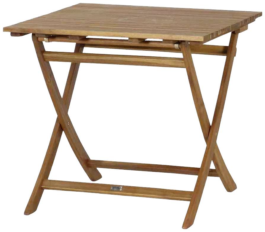 Siena Garden 120569 Falun Klapptisch 80x80x74cm Gestell und Tischplatte Akazienholz natur geölt