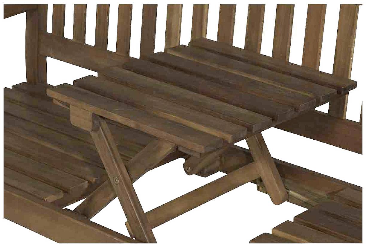 Siena Garden 672878 Florida 2er Bank Gestell und Fläche Akazienholz FSC®-100% natur