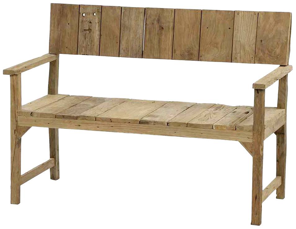 Siena Garden C36427 Loreo 2er Bank Gestell und Fläche Teakholz Recycled natur