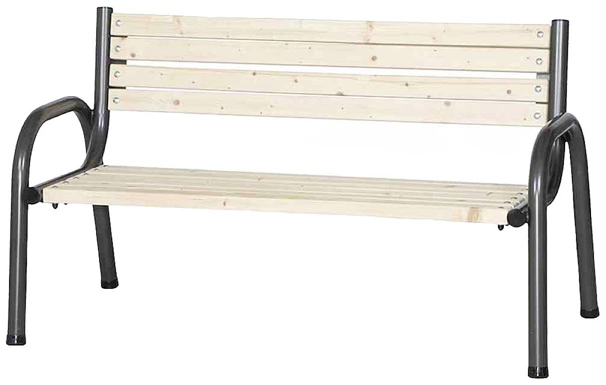 Siena Garden 484979 Park 3er Bank Gestell Stahl anthrazit, Fläche Kiefernholz kiefer