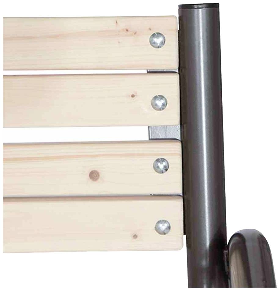 Siena Garden 484979 Park 3er Bank Gestell Stahl anthrazit, Fläche Kiefernholz kiefer