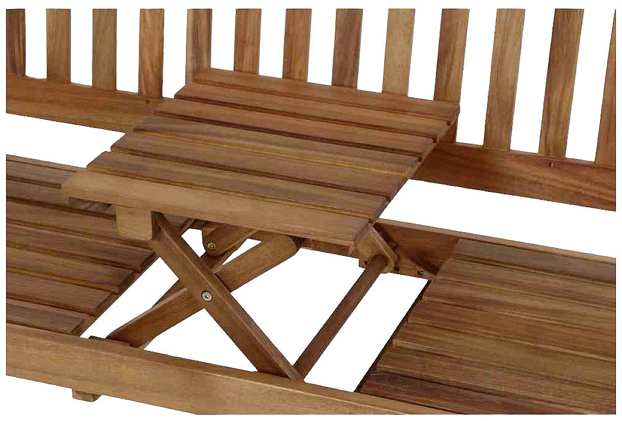 Siena Garden L19597 Pisa 3-Sitzer Bank, geölt Gestell Akazienholz FSC 100%