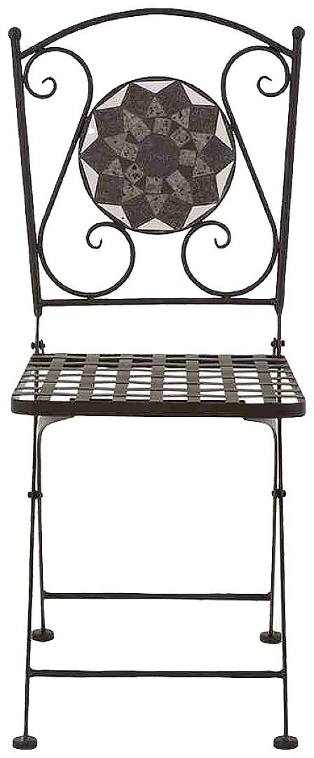 Siena Garden J04667 Como Klappstuhl Stahl mit Mosaikoptik