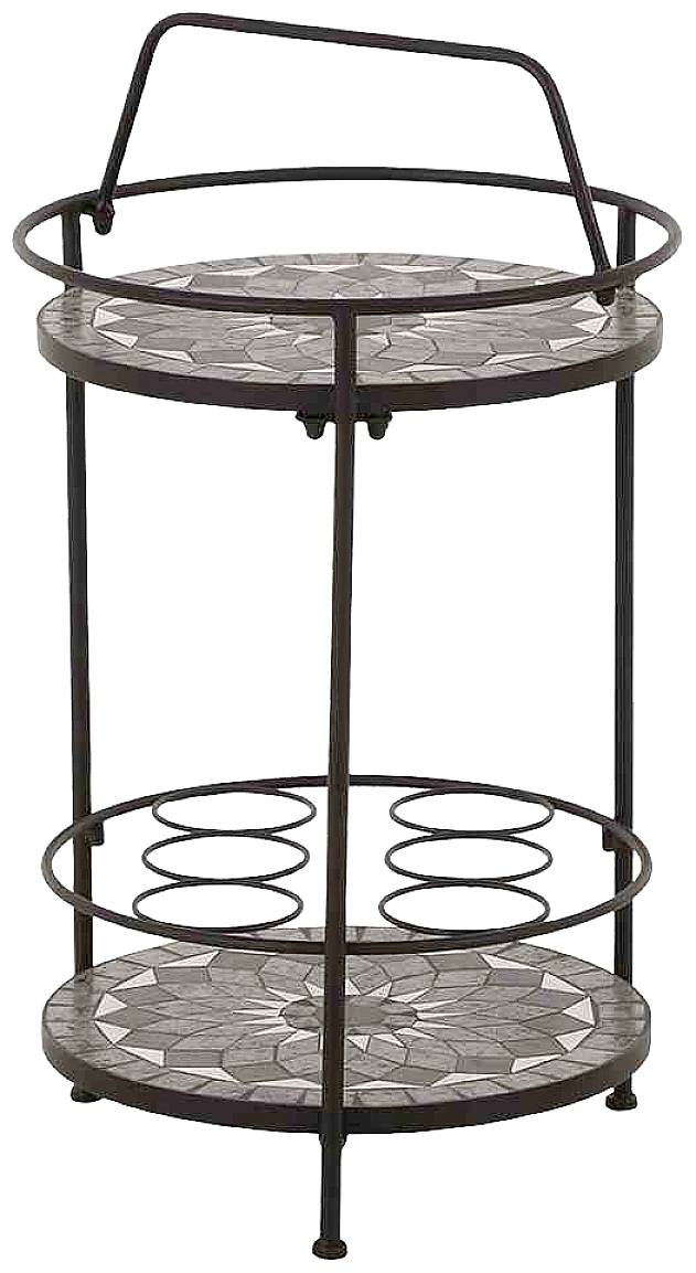 Siena Garden J04676 Como Beistelltisch Stahl, mit Mosaikoptik