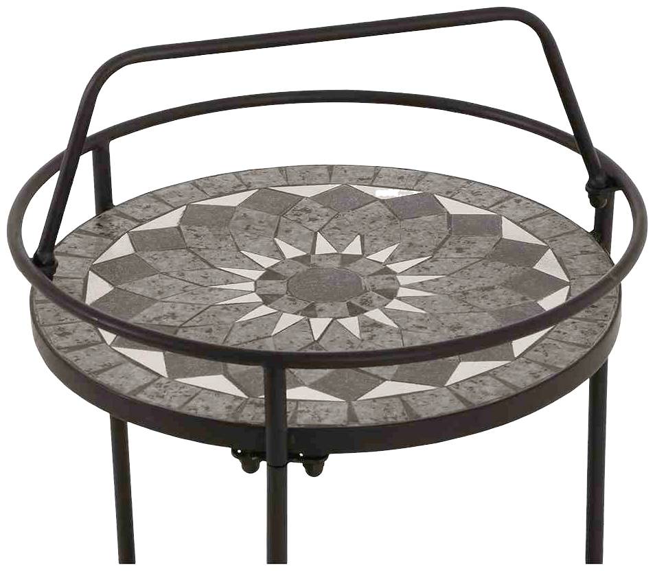 Siena Garden J04676 Como Beistelltisch Stahl, mit Mosaikoptik