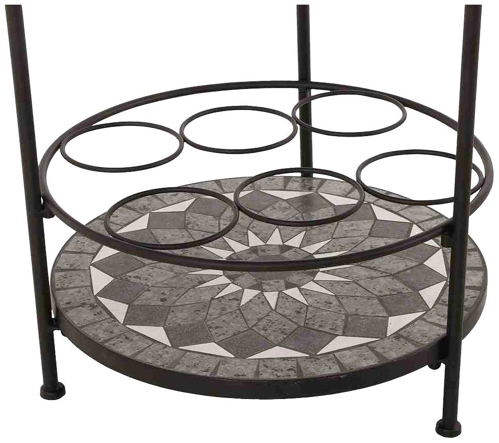 Siena Garden J04676 Como Beistelltisch Stahl, mit Mosaikoptik