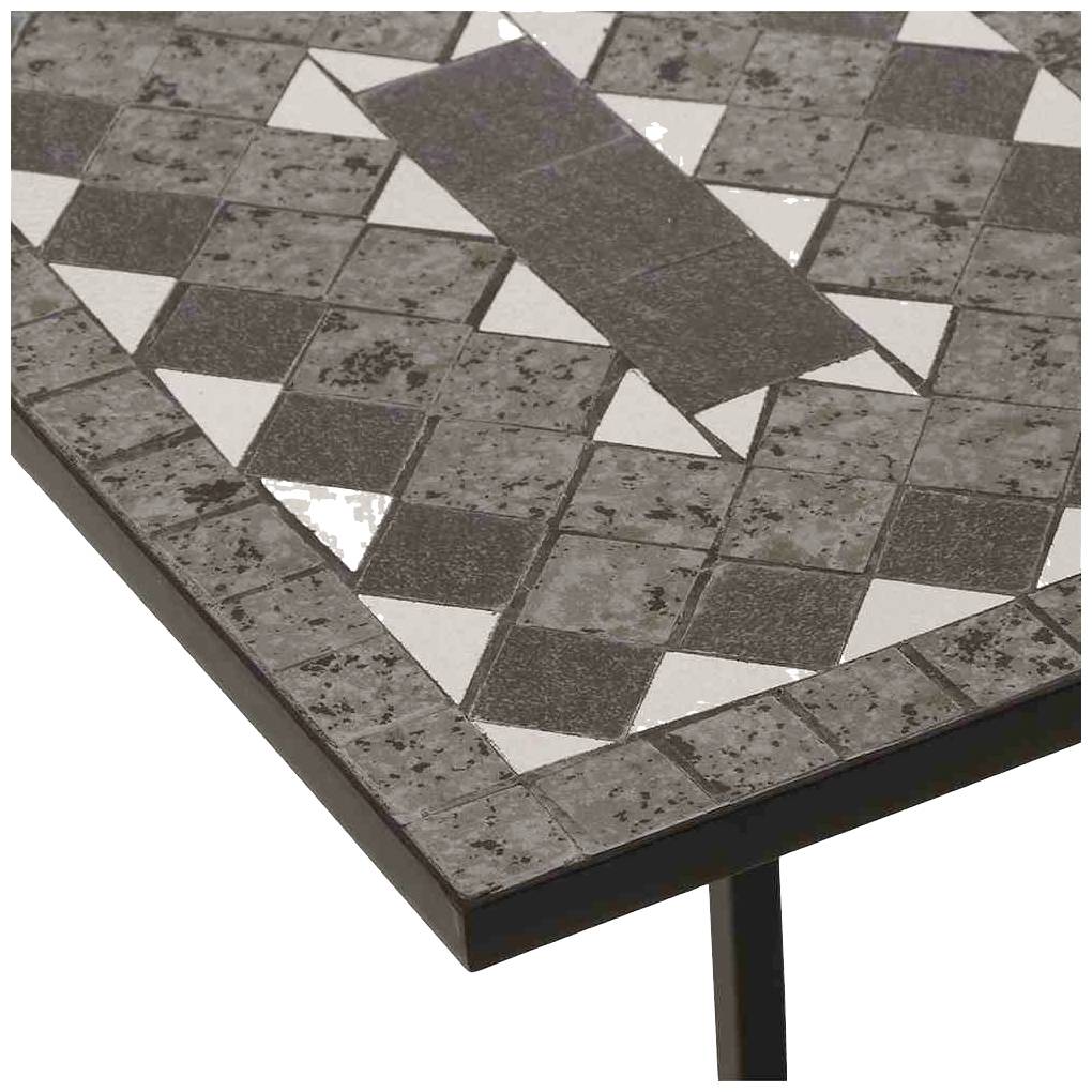 Siena Garden J04669 Como Tischset I, 2-teilig Stahl mit Mosaikoptik