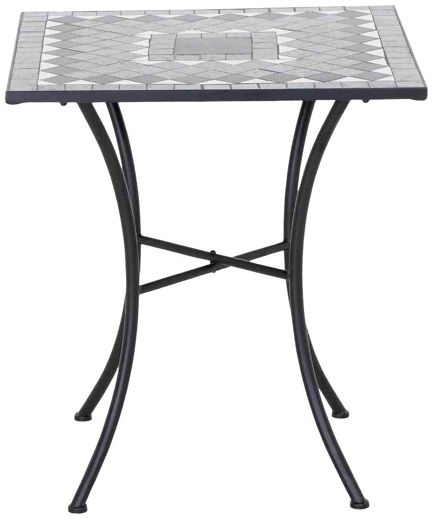 Siena Garden J53787 Como Tisch eckig 64x64 Stahl mit Mosaikoptik