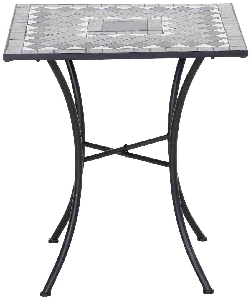 Siena Garden J53787 Como Tisch eckig 64x64 Stahl mit Mosaikoptik